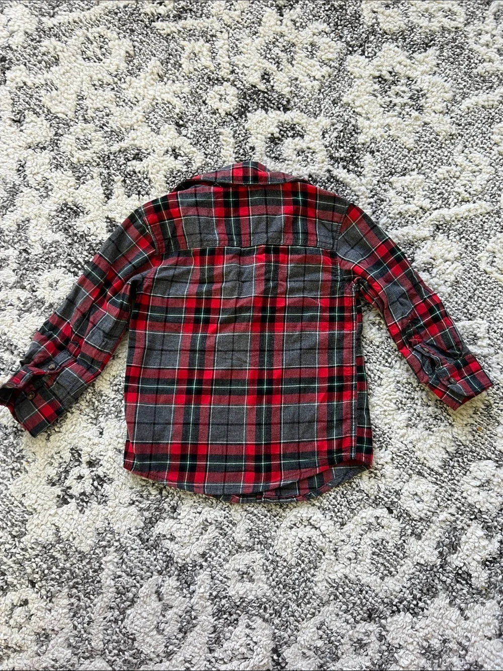 Carter's Red, Gray & Black Plaid Button-Down Shirt is